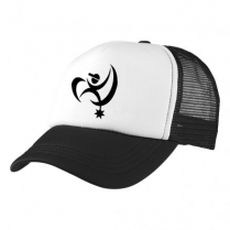 Big Size (60-65cm) Black / White Trucker Cap - Branded with BAH Logo