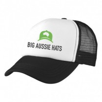 Big Size (60-65cm) Black / White Trucker Cap Branded with BAH Logo 3