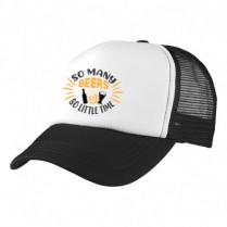 Black / White Big Size (61-65cm) Trucker Cap with Beer Logo (So many beers...)