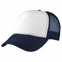 Navy / White Big Size (61-65cm) Trucker Cap (Deep Crown)