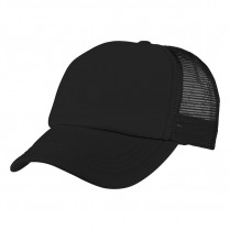 Black Super Sized (63-67cm) Trucker Cap (Deep Crown)