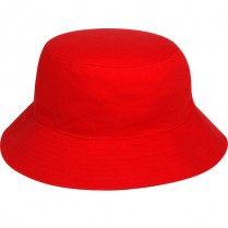 Big Size (61-64cm) Red Bucket Hat (Plain w/Elastic Sweatband)